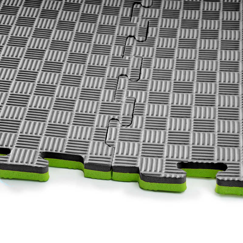 Мат-татами (Мат-пазл ласточкин хвост) WCG EVA 100х100х2 cm черно-зеленый