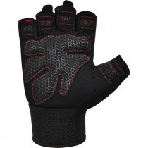 Рукавички для фітнесу RDX W1 HALF RED PLUS-S Рукавички для фітнесу RDX W1 HALF RED PLUS-S