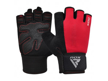 Рукавички для фітнесу RDX W1 HALF RED PLUS-S