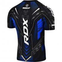 Рашгард RDX на короткий рукав, схвалена IMMAF, Чорно синій XXL Рашгард RDX на короткий рукав, схвалена IMMAF, Чорно синій XXL