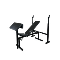 Регульована лавка для жиму + стійки + скотта WCG-003