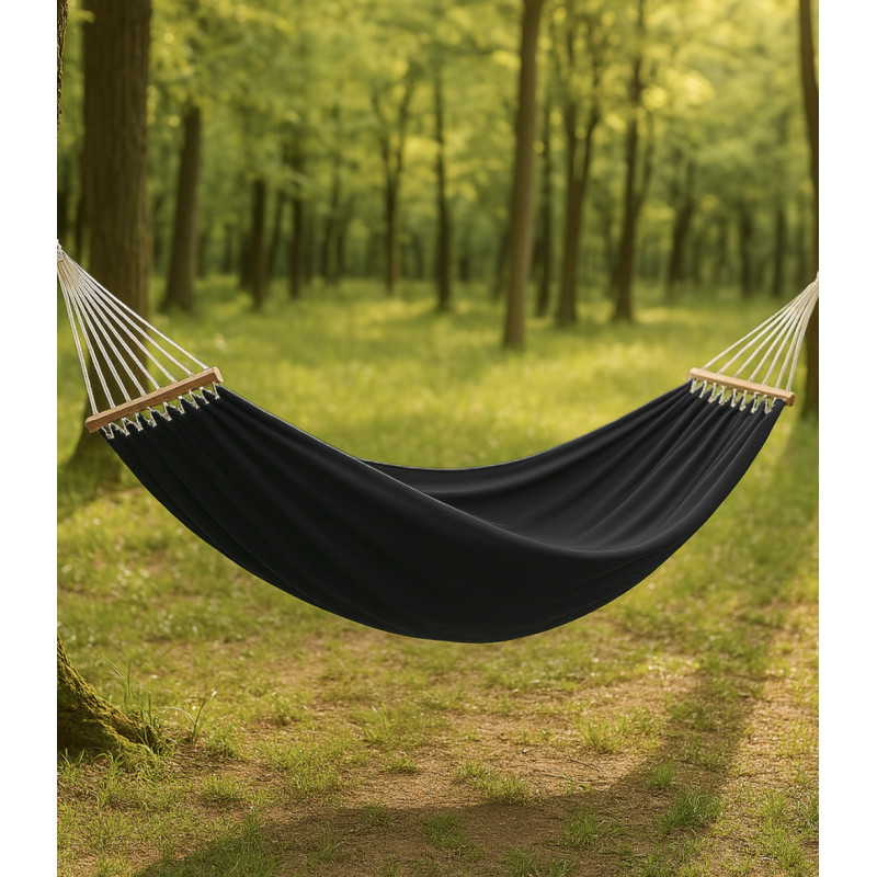 Двомісний гамак з планкою Hygge сірий XXL 200х150 WCG