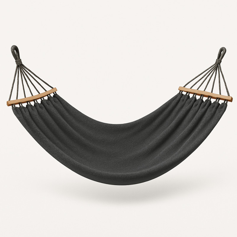 Двомісний гамак з планкою Hygge сірий XXL 200х150 WCG