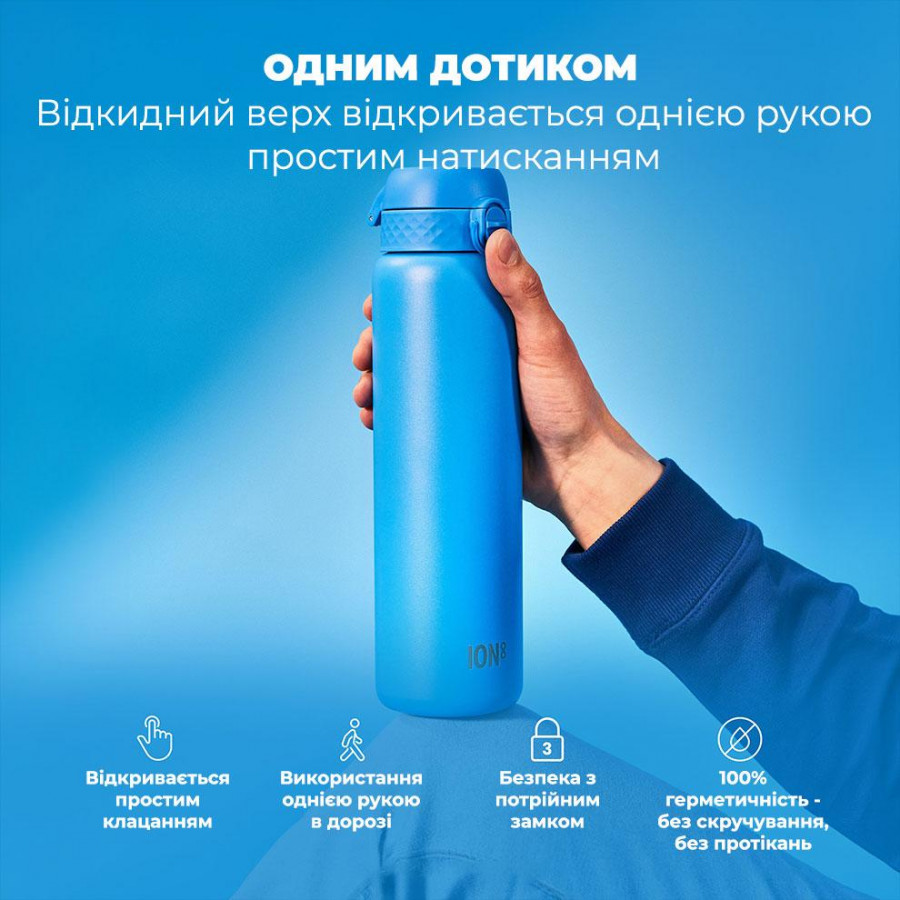 Пляшка для води металева вакуумна ION8 920 мл. Vacuum Insulated, Blue