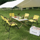 Стул раскладной со спинкой для кемпинга WCG Chill Желтый