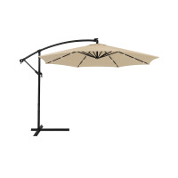 Парасоля садова з LED підсвічуванням 3м Бежева + чохол WCG