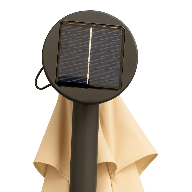 Зонт садовый с LED подсветкой 3м Бежевый + чехол WCG