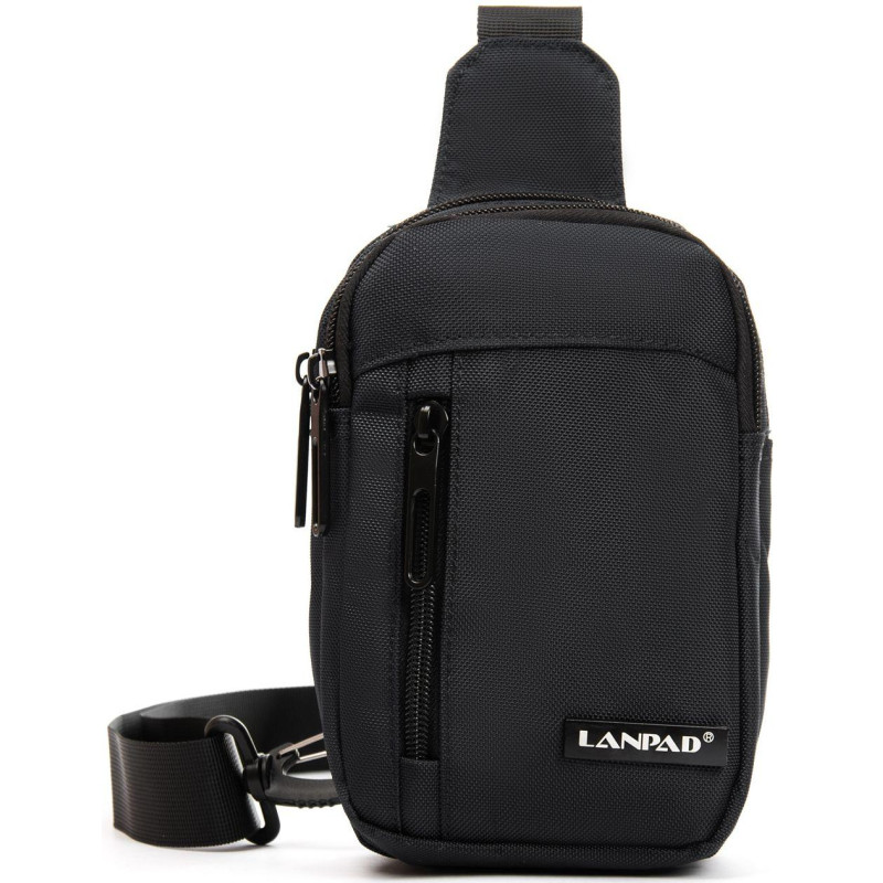 Сумка чоловіча через плече Lanpad чорна