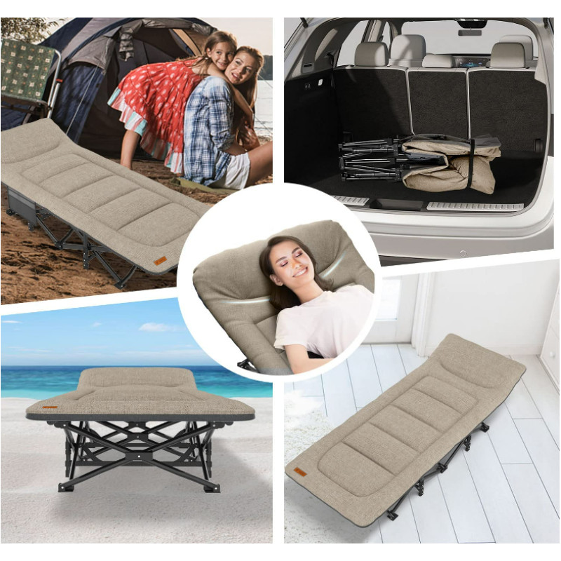 Розкладне ліжко шезлонг WCG CC-S07 + матрац і подушка