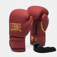 Боксерские перчатки Leone GN059X BORDEAUX ED, 10 унций, PU, FLEX PU, Бордовый
