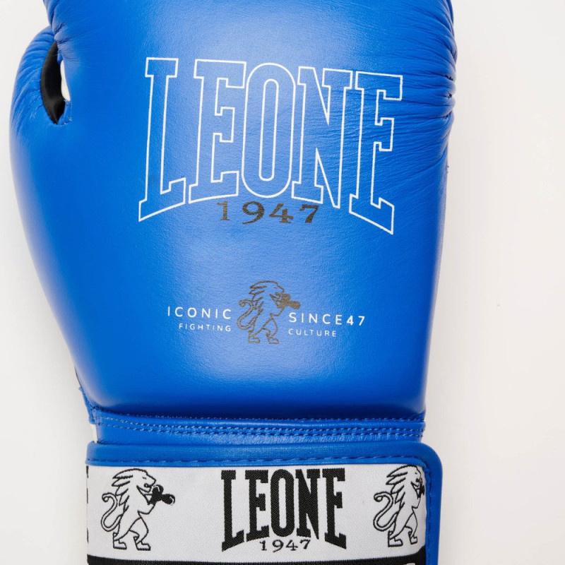 Боксерські рукавиці Leone GN208 ICONIC Blue 10 унцій (бинти 4 м. в комплекті)