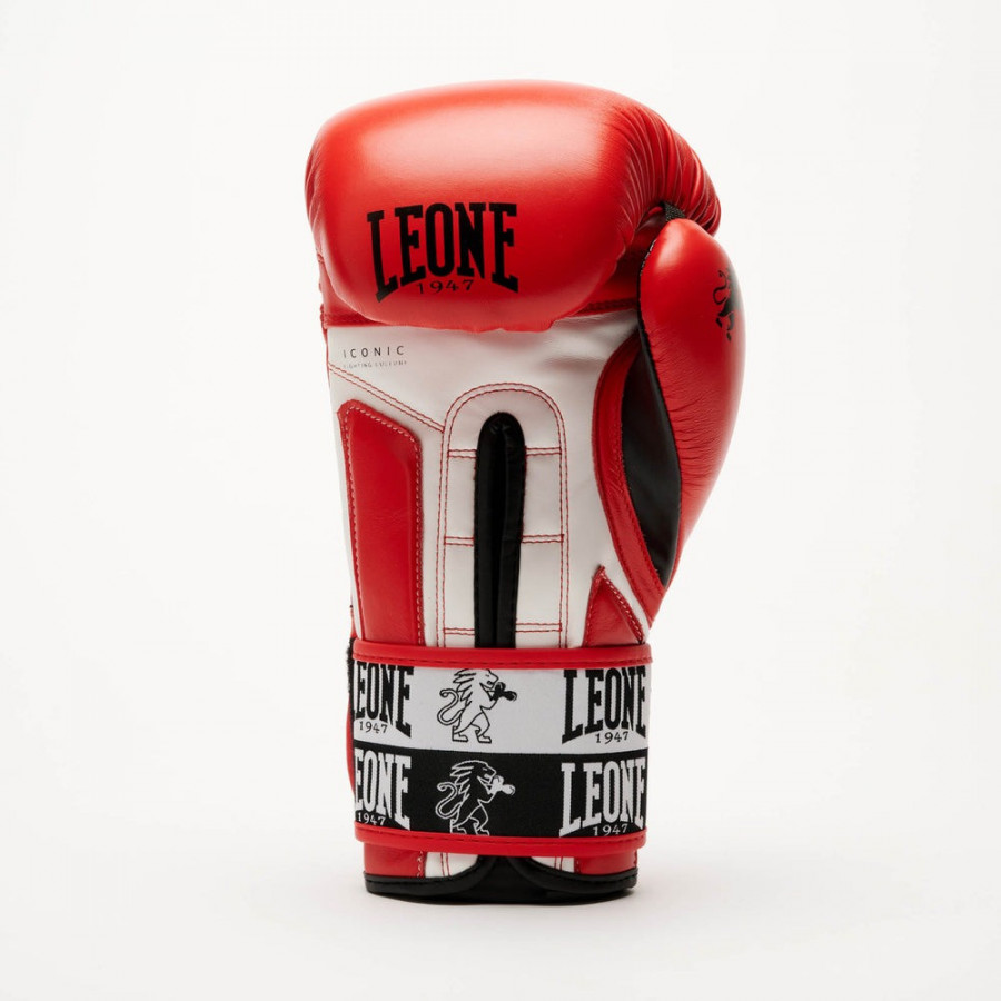 Боксерські рукавиці Leone GN208 ICONIC Red 16 унцій (бинти 4 м. в комплекті)