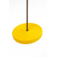 Качеля детская (тарзанка) DISK WCG для детской площадки, Длина 115-190 см (регулируемая), Диаметр диска 28 см, Пластик, Желтый