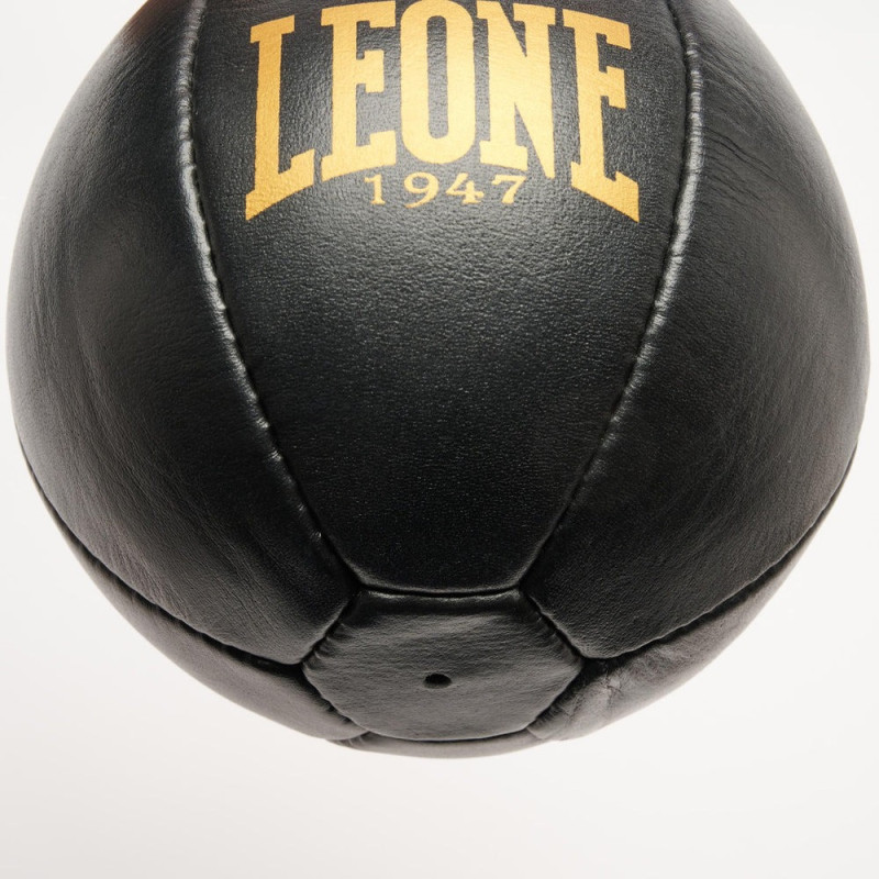 Пневмогруша боксерська Leone AT805 Speed ball Black, Розмір М, Ручне шиття, Натуральна шкіра буйвола, Розміри 23х17 см, Чорно-золотий