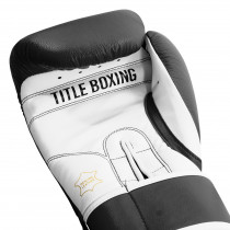 Боксерські рукавиці TITLE Boxing Pro Style Leather Gloves 3.0 Black/White 12 oz