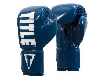 Боксерські рукавиці TITLE Boxing Inferno Intensity Elastic Blue/White / 16 oz