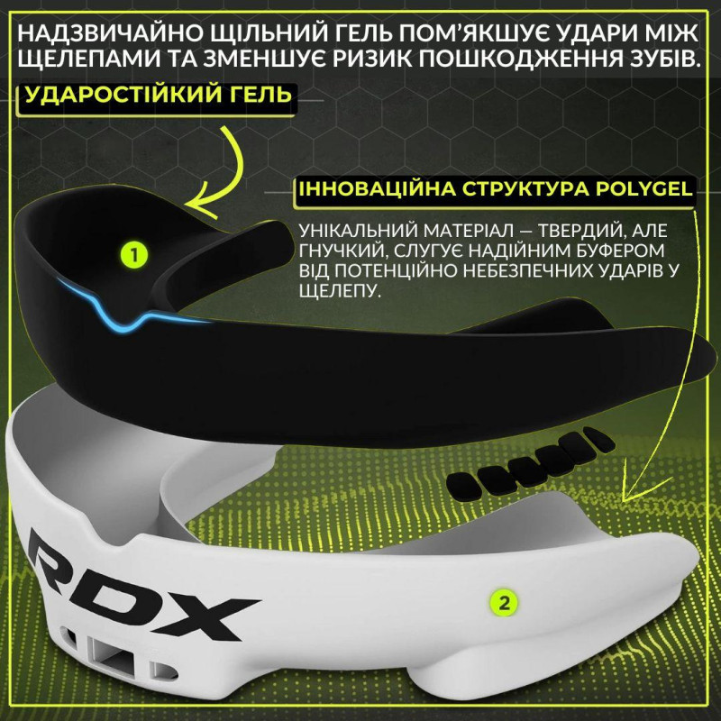 Капа RDX 3w доросла (вік 12+) White/Black