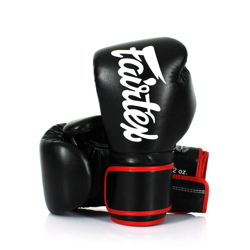 Боксерские перчатки Fairtex BGV14 Black (бинты в комплекте), 12 унций, Микрофибра, Черный