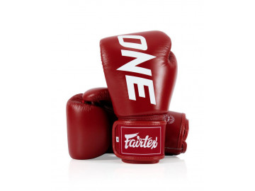 Боксерські рукавиці Fairtex BGV1-ONE (натуральна шкіра) Red 14 унцій