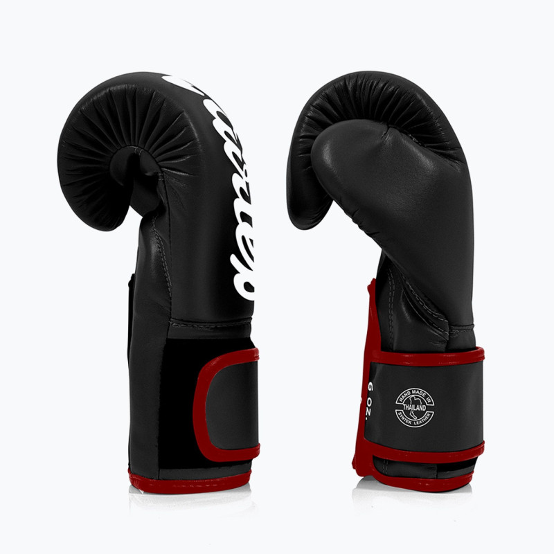 Боксерские перчатки Fairtex BGV14 Black (бинты в комплекте), 12 унций, Микрофибра, Черный