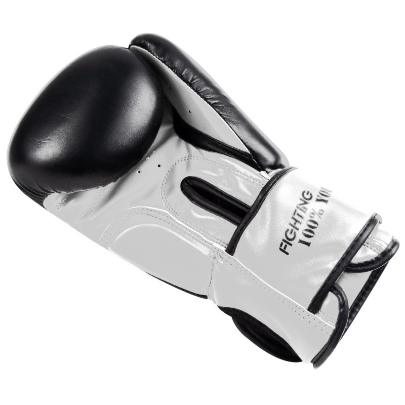 Боксерські рукавиці PowerPlay 3004 Classic Чорно-Білі 10 унцій