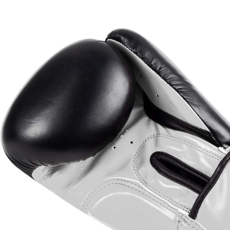Боксерські рукавиці PowerPlay 3004 Classic Чорно-Білі 10 унцій