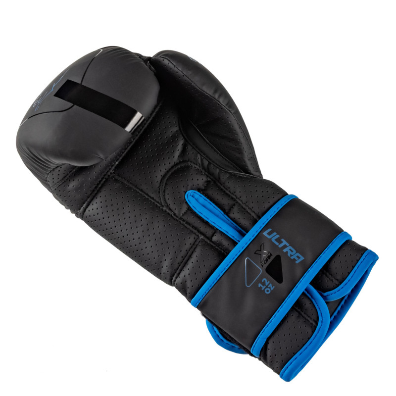 Боксерські рукавиці PowerPlay 3024 Ultra Mat Чорно-Темно сині 14 унцій