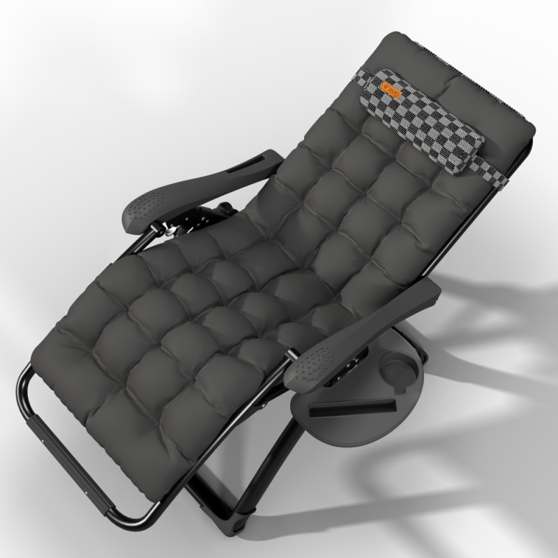 Кресло-шезлонг Zero Gravity WCG S14-PP с полотном с шахматным рисунком + чёрный матрас