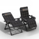 Кресло-шезлонг Zero Gravity WCG S14-PP с полотном с шахматным рисунком + чёрный матрас