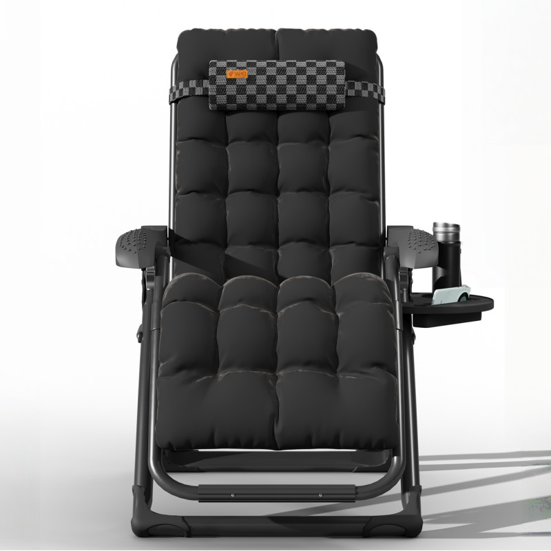 Кресло-шезлонг Zero Gravity WCG S14-PP с полотном с шахматным рисунком + чёрный матрас