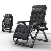 Кресло-шезлонг Zero Gravity WCG S14-PP с полотном с шахматным рисунком + чёрный матрас