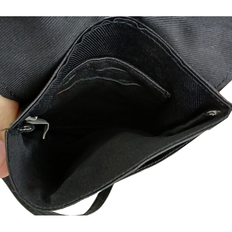 Небольшая женская кожаная сумка для телефона, документов UP2 Fashion черная