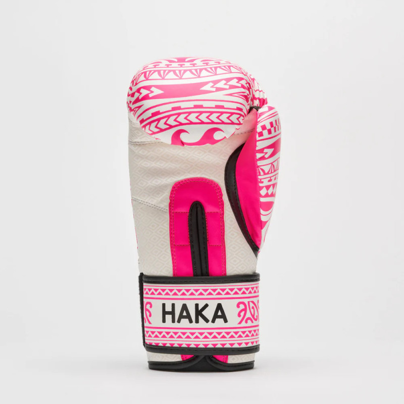 Боксерські рукавиці Leone GN329 HAKA White/Pink 10 унцій