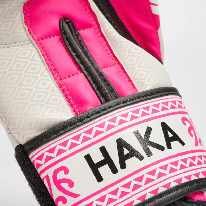 Боксерські рукавиці Leone GN329 HAKA White/Pink 10 унцій