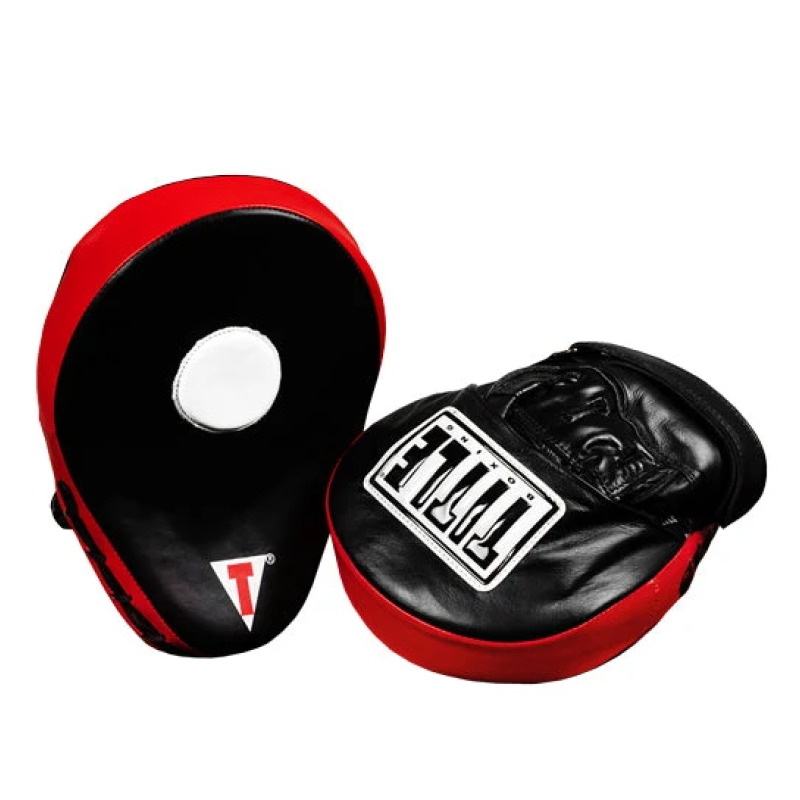 Лапи боксерські TITLE Boxing Incredi-Ball Leather Punch Mitts 2.0 Black/Red