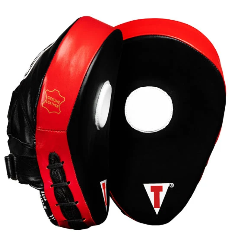 Лапи боксерські TITLE Boxing Incredi-Ball Leather Punch Mitts 2.0 Black/Red
