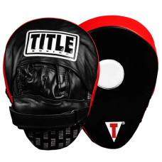 Лапи боксерські TITLE Boxing Incredi-Ball Leather Punch Mitts 2.0 Black/Red
