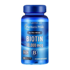 Биотин, Biotin 10,000 mcg, Puritan's Pride, 100 капсул