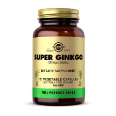 Добавка для здоровья, Super Ginkgo, Solgar, 120 капсул