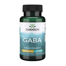 Добавка для здоровья, GABA 500 mg, Swanson, 100 капсул
