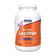 Добавка для здоровья, Lecithin 1200 mg Non - GMO, NOW, 400 капсул
