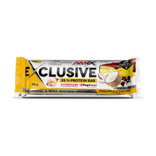Протеїновий батончик, Exclusive Protein Bar 25%, AMIX, 85 г (Ананас-кокос)