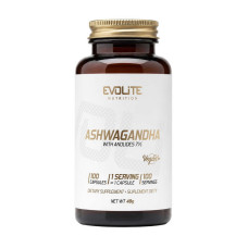 Ашваганда, Ashwagandha 375 mg, Evolite Nutrition, 100 капсул