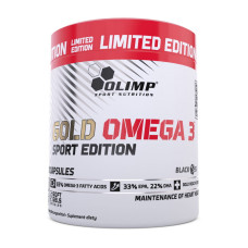 Омега-3, Gold Omega 3 Sport Edition, OLIMP, 200 капсул