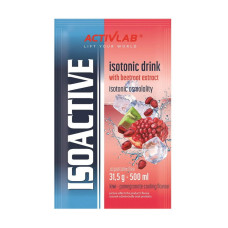 Передтренувальний комплекс, Isoactive Isotonic Drink, Activlab, 31,5 г (Освіжаючий гранат)