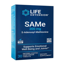 Добавка для здоровья, SAMe 200 mg, Life Extension, 30 таблеток
