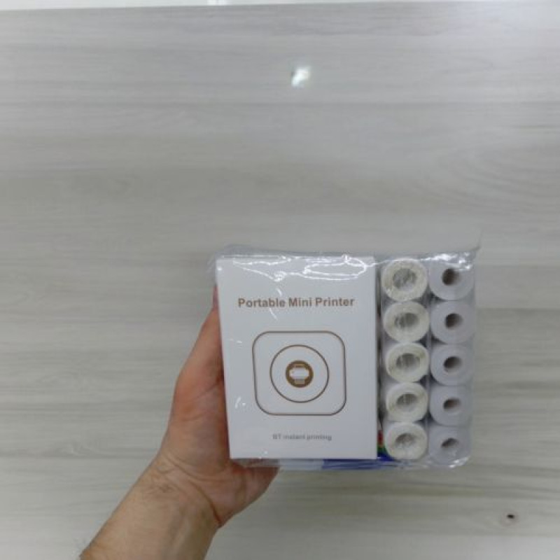 Портативный термопринтер "Mini Printer" (бумага и фломастеры в комплекте), розовый