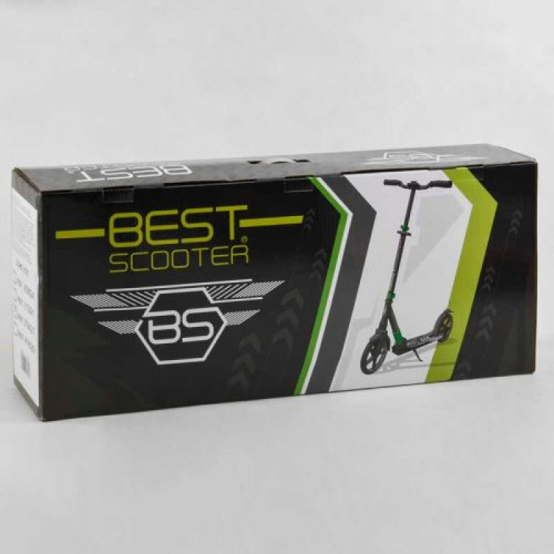 Самокат алюминиевый "Best Scooter" (колеса PU, d переднего колеса – 230мм, d заднего колеса – 215мм, 1 амортизатор передний)