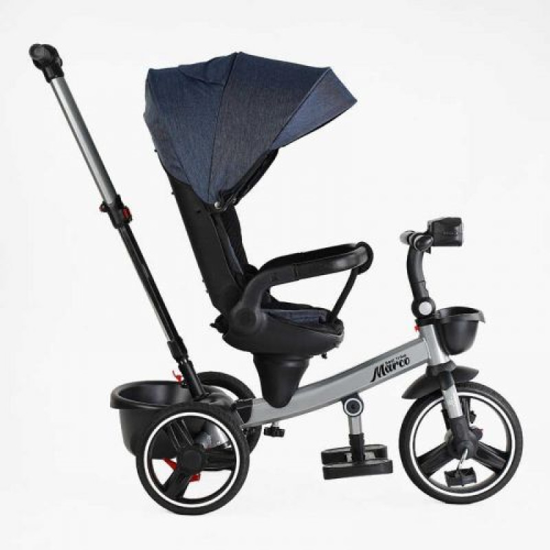 Велосипед "BestTrike Marco" (поворотное сиденье, складной руль, колеса с прорезиненным PU, корзина, телескопическая ручка, фара музыкальная)