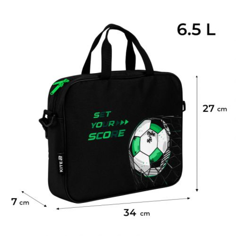 Шкільна текстильна сумка Kite A4, 1 від., 589 Football